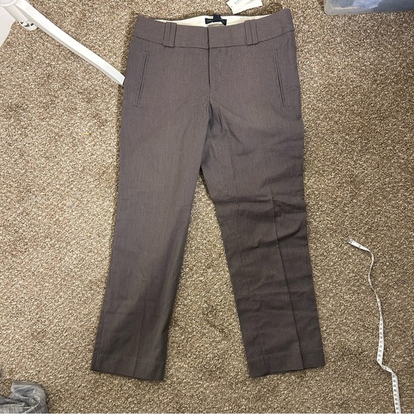 Banana Republic Martin Fit Dress Pants Women’s Size 4 Brown Micro Stripe Stretch - Picture 3 of 7